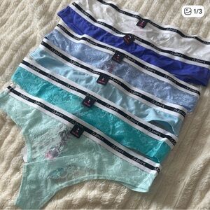 La SENZA Lace Panties Set - White, Blue, and Teal